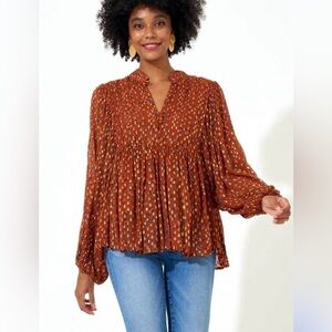 oliphant tuckernuck balloon blouse size large